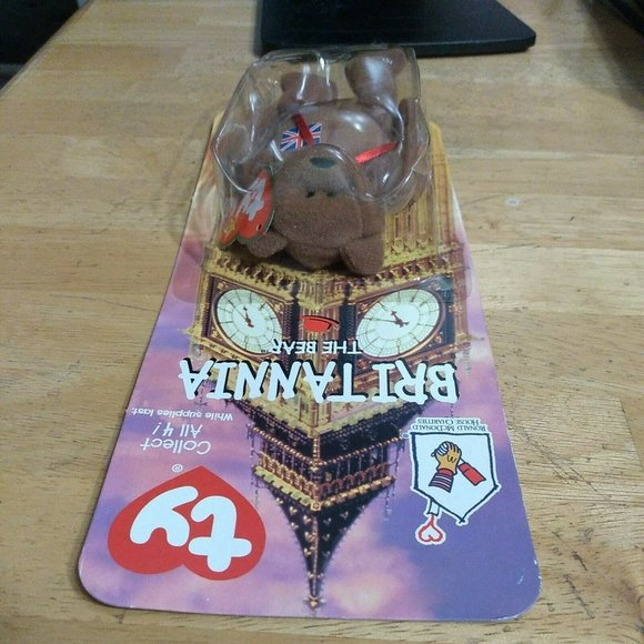 BRITANNIA BEANIES BABY BEAR TY MCDONALD'S RARE 1993 - Picture 7 of 8